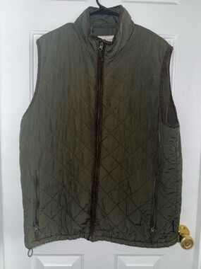 Field & Stream Olive Quilted Zip Vest
